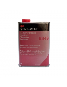 Primer 3M™ Scotch-Weld™ 9348 di colore trasparente, ideale per tessuti, plastica, carta e cartoncino.