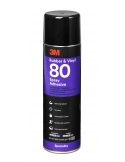 Adesivo, 3M, Spray, 80, latta 500 ml, giallo, in neoprene, ideale per l'incollaggio di fogli di gomma e vinile