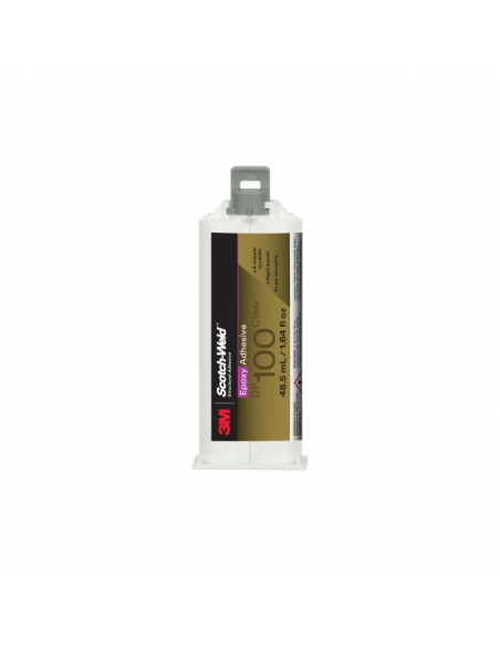 Adesivo, 3M, DP100, bicomponente,  48,5 ml, trasparente, rapido per vetro e ceramica, cartuccia doppia 1:1