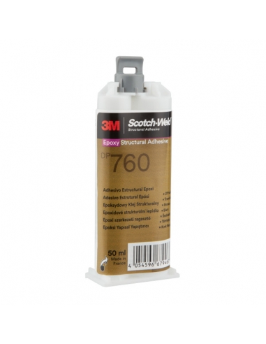 Adesivo epossidico 3M™ Scotch-Weld™ DP760 bicomponente, bianco, ideale per metalli e compositi ad alte temperature.