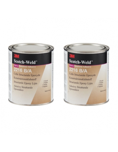 Adesivo epossidico 3M™ Scotch-Weld 2216B/A grigio, adatto per metalli, gomme, plastiche, vetro, ceramiche.