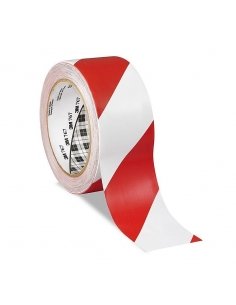 Scotch vinilico 3M™ 767 bianco e rosso a bande, per indicazioni di pericolo.