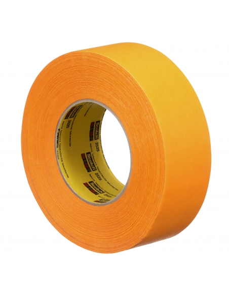 Rotolo 3M™ Performance Flatback Tape 2525 arancione 48 mm x 55 m con supporto in carta liscia Flatback per mascheratura.