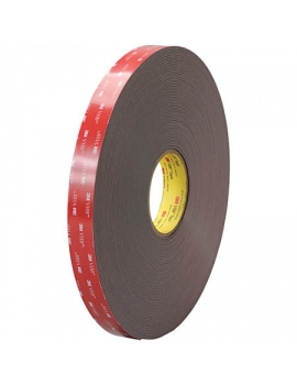 Biadesivo in schiuma acrilica a celle chiuse 3M VHB 4919F, nero.