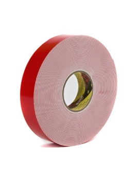 Biadesivo 3M VHB 4912F, bianco, adatto a superfici ad alta energia superficiale.