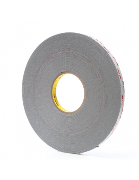 Biadesivo 3M VHB 4941P, grigio, adatto a superfici ad energia superficiale medio-alta.