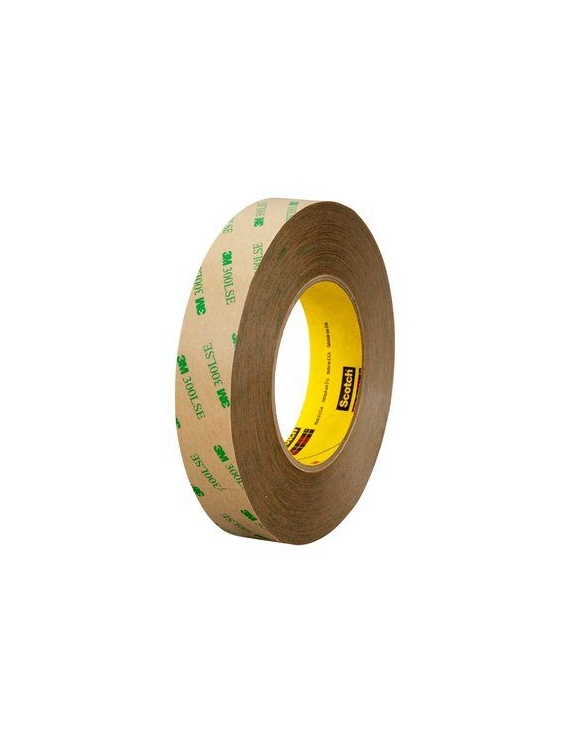 Biadesivo sottile poliestere 3M 93010LE, adatto a materiali come metalli, plastiche, vetro, carta e superfici verniciate.