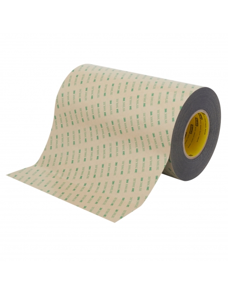 Biadesivo sottile poliestere 3M 93010LE, adatto a materiali come metalli, plastiche, vetro, carta e superfici verniciate.
