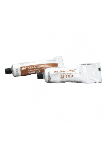 Adesivo Epossidico 3M 2216B/A,Kit con due tubetti da 59ML, grigio, ideale per metalli, gomme, plastiche, vetro, ceramica