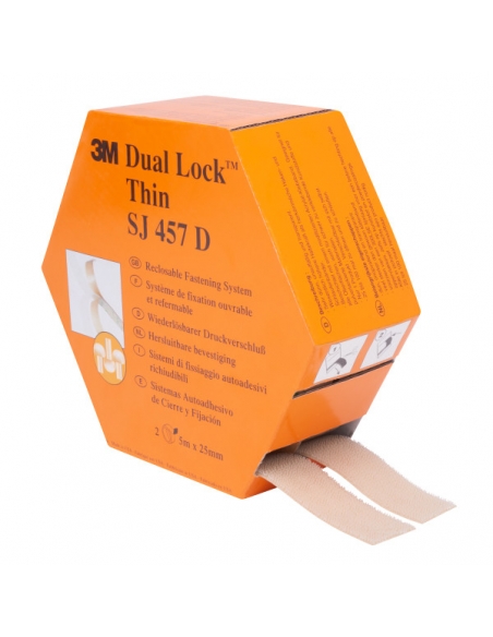 Fissaggio richiudibile 3M Dual Lock SJ457D in kit di 2 rotoli da 25mmX5mt.