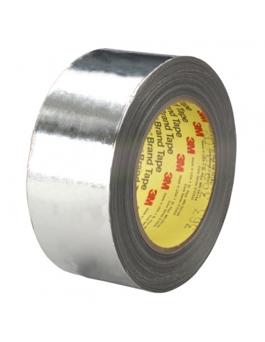 3M 363 914 mm x 33 m, nastro in alluminio e fibra di vetro con adesivo siliconico per protezione dalle alte temperature.