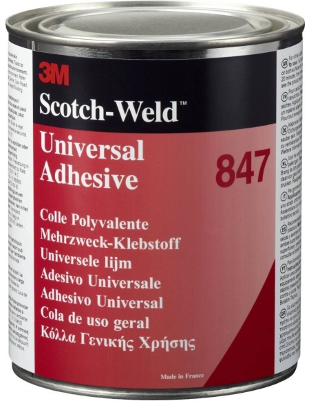 Adesivo nitrilico, 3M, 847,  latta 150 ml, adesivo versatile ad alte prestazioni, a base solvente