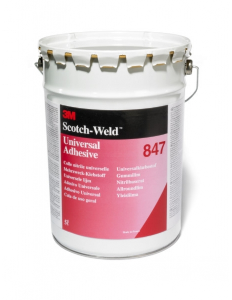 Adesivo nitrilico, 3M, 847, latta 5 L, Adesivo versatile ad alte prestazioni, a base solvente