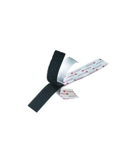 Scotch mate SJ3526N 3M hook nero, adesivo in gomma resina, adatto a uso interno.