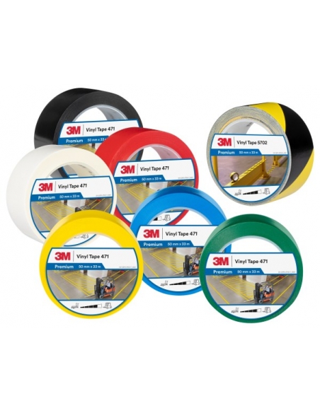 3M™ 471 nastro in vinile rosso per segnaletica e marcatura industriale,  50 mm x 33 m.