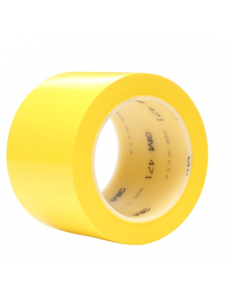 3M™ 471 nastro in vinile giallo per segnaletica e marcatura industriale, 50 mm x 33 m.