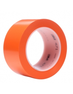 Rotolo di nastro vinilico 3M™ 764 nero da 50 mm x 33 m con supporto in PVC e adesivo in gomma per marcatura e codifica a colori.