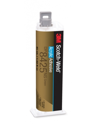 Adesivo bicomponente, 3M, DP8425NS, colore Verde, contenitore 45 ml, adesivo acrilico, non cola