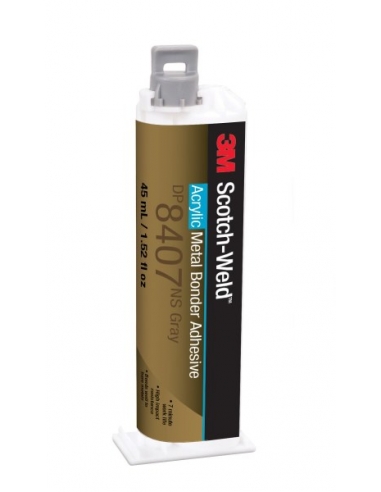 Adesivo bicomponente 3M DP8407NS, Grigio, 45 ml, adesivo strutturale con elevata resistenza al taglio