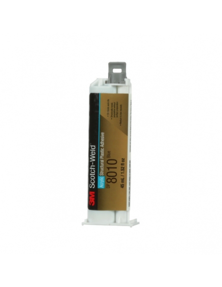 Adesivo acrilico bicomponente 3M DP8010, 45 ml, per PE, PP, teflon e polielifiniche, cartuccia doppia 10:1
