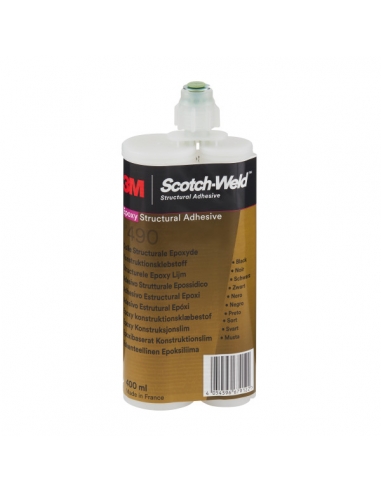 Adesivo bicomponente, 3M, DP490, colore Nero, confezione 400 ml,adesivo epossidico