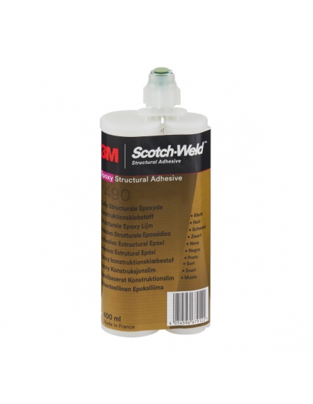 Adesivo bicomponente, 3M, DP490, colore Nero, confezione 400 ml,adesivo epossidico
