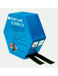 Fissaggio richiudibile 3M Dual Lock SJ355D nero, 25 mm x 2.5 m