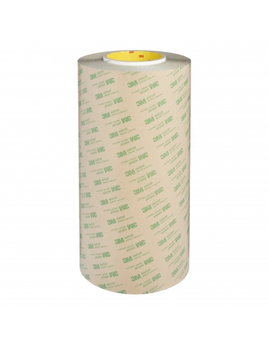 Rotolo di nastro adesivo transfer 3M 468MP, 610 mm x 55 m, adatto a metalli e plastiche.