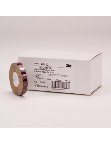 Biadesivo 3M ATG 926, trasparente, 12 mm x 33 m.