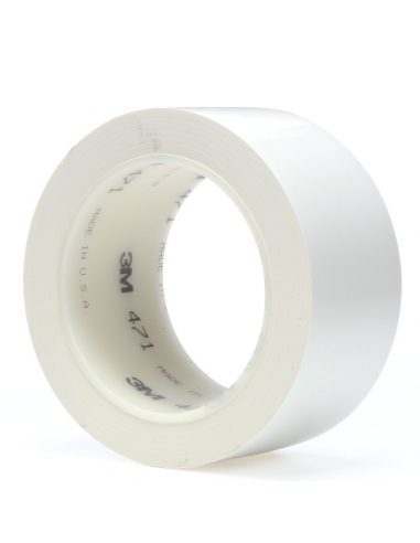 Rotolo 3M™ 471 nastro adesivo in vinile bianco da 1200 mm x 33 m.
