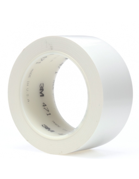 Rotolo 3M™ 471 nastro adesivo in vinile bianco da 1200 mm x 33 m.