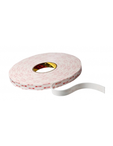 Biadesivo acrilico 3M VHB 4945P, bianco, 1180 mm x 33 m, adatto per applicazioni sia interne che esterne.