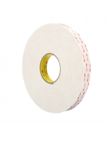 Biadesivo acrilico 3M VHB 4945P, bianco, 1180 mm x 33 m, adatto per applicazioni sia interne che esterne.