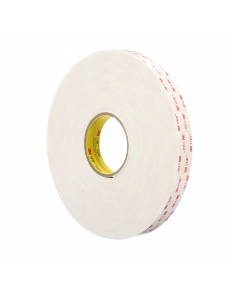 Biadesivo acrilico 3M VHB 4945P, bianco, 1180 mm x 33 m, adatto per applicazioni sia interne che esterne.