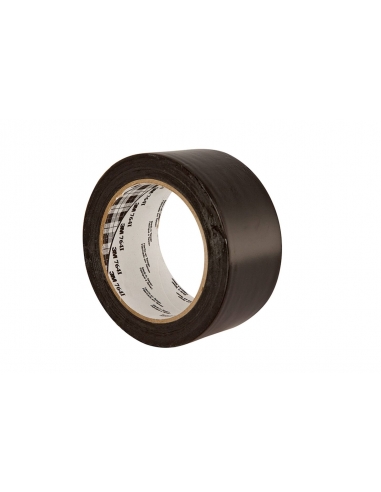 Rotolo di nastro vinilico 3M™ 764 nero da 50 mm x 33 m con supporto in PVC e adesivo in gomma per marcatura e codifica a colori.