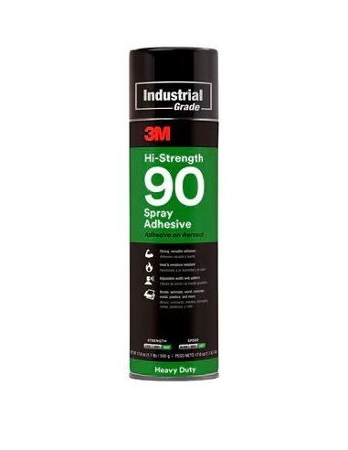 Adesivo, alte prestazioni, 3M, Spray, 90, bomboletta da 500 ml, per plastica, Trasparente e a presa rapida