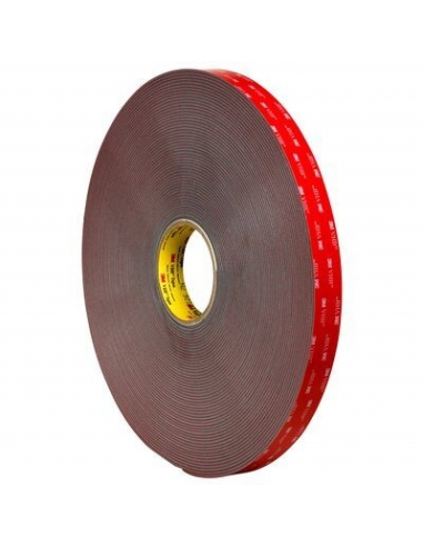 Biadesivo in schiuma acrilico 3M VHB 4936F, grigio, 1200 mm x 33 m, adatto a diversi materiali.