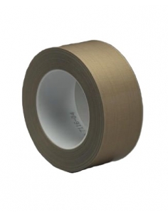 Rotolo 3M™ PTFE Glass Cloth Tape 5453 marrone 25 mm x 33 m con tessuto di vetro impregnato PTFE e adesivo siliconico .