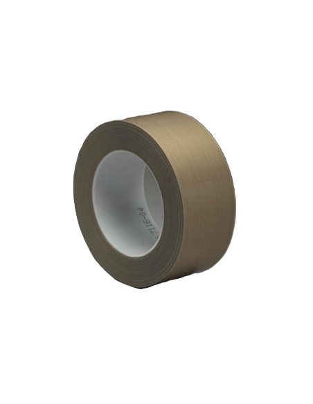 Rotolo 3M™ PTFE Glass Cloth Tape 5453 marrone 25 mm x 33 m con tessuto di vetro impregnato PTFE e adesivo siliconico .