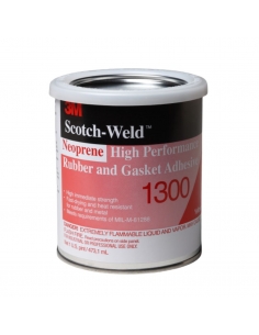 Adesivo, 3M, 1300L, neoprenico, Latta da 1L, elevata resistenza al calore, a base di solvente, per gomma e guarnizioni