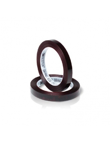 Rotolo 3M™ UPVC Tape 616 rosso rubino traslucido 19 mm x 66 m con supporto in UPVC e adesivo in gomma .