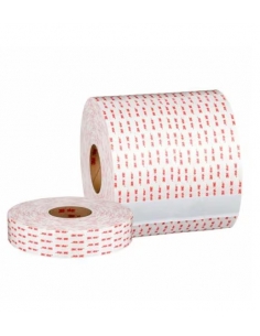 Biadesivo 3M VHB 4950P, bianco, aderisce a substrati con elevata energia superficiale. 2