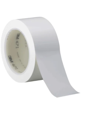 Rotolo 3M™ 471 nastro adesivo in vinile bianco da 1200 mm x 33 m.