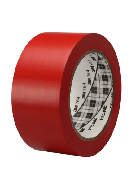 3M™ 764 nastro vinilico rosso multiuso per marcatura e codifica a colori, 50 mm x 33 m.