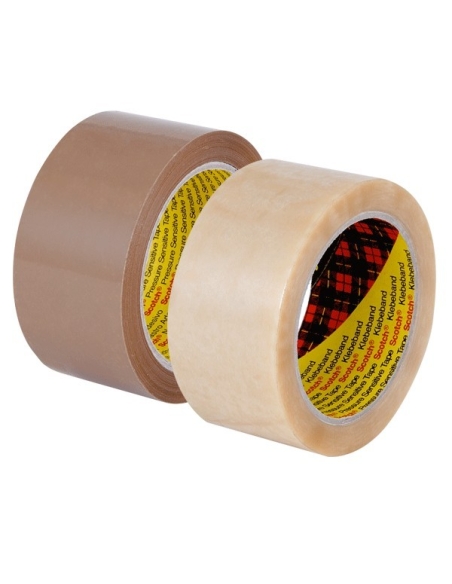 Rotolo di nastro adesivo Scotch 6890 avana in PVC per imballaggio, spessore totale 0,05 mm, formato 50 mm x 66 m.
