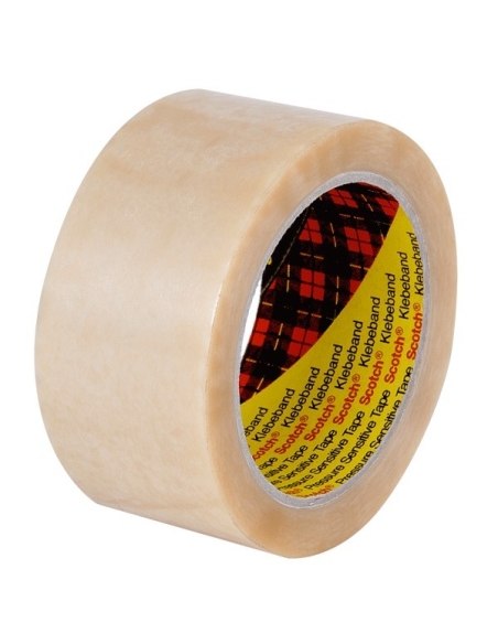 Rotolo di nastro adesivo Scotch 6890 avana in PVC per imballaggio, spessore totale 0,05 mm, formato 50 mm x 66 m.
