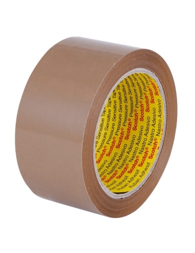 Rotolo di nastro adesivo Scotch 6890 avana in PVC per imballaggio, spessore totale 0,05 mm, formato 50 mm x 66 m.