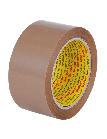 Rotolo di nastro adesivo Scotch 6890 avana in PVC per imballaggio, spessore totale 0,05 mm, formato 50 mm x 66 m.